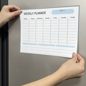 TEMU 1개, 자성 마른 지우기 달력, 화이트보드 냉장고 자석, 유연한 일일 메시지 스티커, 주간 월간 주최자 일정 계획자 할 일 목록 메모장, 주방 장식, 주방 용품 주방 액세서리