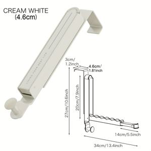 TEMU 문걸이 문 건조대 접이식 옷걸이, 서랍걸이, 욕실 문 옷걸이 수납대, 4.8cm/1.9인치와 2cm/0.8인치 두께의 문 패널에 적합, 밀크 화이트와 그레이 색상으로 제공|빨래건조대