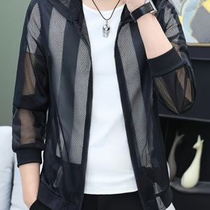 TEMU 남성용 홀아웃 울트라 씬 후드 아우터웨어 여름 의류