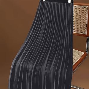 TEMU 우아한 단색 플리츠 미디 스커트 - 하이웨이스트, 부드러운 밑단, 세탁기 사용 가능 - 봄/여름/가을에 완벽