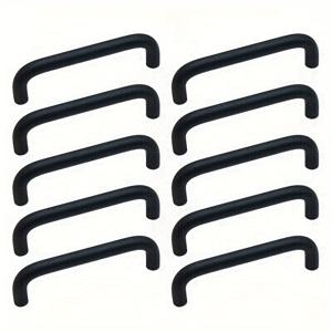 TEMU 10개 고급 서랍 캐비닛 손잡이, 럭셔리 원형 캐비닛 회전형 손잡이 (블랙 팔라듐)