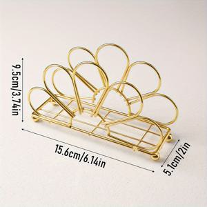 TEMU 1개 1개 튼튼한 주철 종이 냅킨 홀더 & 물티슈 스탠드 - 우아한 부채형 독립형 냅킨 디스펜서, 레스토랑, 카페 테이블 장식용 - 부활절, 추수감사절, 라마단, 하누카, 날에 이상적