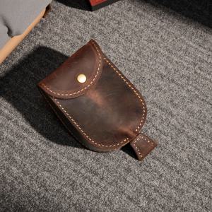 TEMU 멀티펑셔널 정품 가죽 키 파우치 풀탭 포함, 홈 및 차량용 컴팩트 미니 보호 케이스