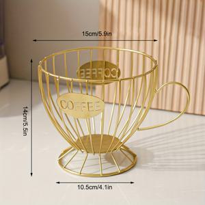 TEMU 1개 검정색 북유럽 스타일 커피 캡슐 홀더, 스낵 및 사탕을 위한 세련된 수납 랙, 커피숍 및 바에서 디스플레이에 적합