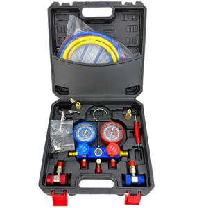 TEMU 1세트 공구 키트 자동차 에어컨 압력 매니폴드 게이지 호스 어댑터 R-134a 냉매 압력 게이지