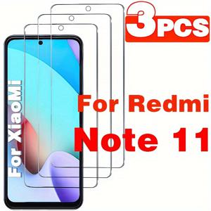 TEMU 샤오미 레드미 노트 11용 강화유리 3개 세트, 샤오미 레드미 노트 11 보호 필름, 레드미 노트 11 강화유리 필름, 레드미 노트 11 스크린 보호 필름