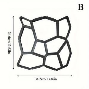 TEMU 1개 DIY 정원 길 만들기 몰드 - 돌 벽돌 도로 및 슬래브 파티오 제작용 내구성 플라스틱 콘크리트 몰드, 야외 공간용 사용하기 쉬운 수동 포장 도구