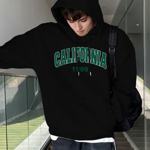 TEMU 가을/겨울 캐주얼 후드 스웨트셔츠 CALIFORNIA 1998