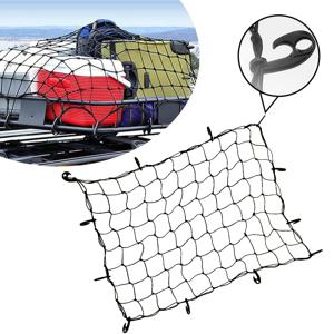 TEMU 1pc 헤비 듀티 카고 넷 47.24x35.43인치, 스트레치 가능한 6x8인치 고 탄성 로프 넷, 12개의 내장된 후크가 있는 고무 소재로 제작된 픽업 트럭, SUV, 밴, 트레일러, RV, 탑 레이스용