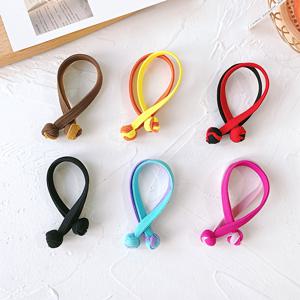 TEMU 6개입 여성용 더블엔드 플랫 헤어 타이 - 고탄력 무손상 리본 머리끈, 뱅크 & 포니테일 액세서리, 보우 장식, 부드러운 소재, 혼합 컬러