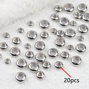 TEMU 20개 스테인리스 스틸 비즈 (고무 스페이서 포함), 정밀한 위치 조정 및 조절을 위해 설계됨. 이 비즈는 팔찌 및 목걸이와 같은 프로젝트에 적합하며, 3X6mm, 4X8mm, 5X10mm 크기로 제공됩니다.