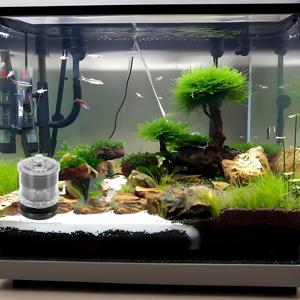 TEMU 컴팩트 어항 필터 시스템 - 내장형, 산소 공급 및 물 순환으로 투명한 탱크 유지 관리, 배터리 불필요