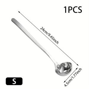 TEMU 1/3개 304 스테인리스 스틸 긴 손잡이 조미료 스푼 - 연장 손잡이로 완벽한 저어주기, 조미료, 오일 깊이 조절 스푼, 핫팟 조미료 스푼, 긴 손잡이 꿀 스푼, 주방용품