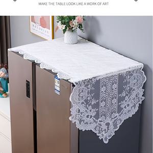 TEMU 라이트 럭셔리 유럽 스타일 화이트 레이스 5단 서랍 캐비닛, 신발장, 먼지 덮개 포함 화장대, 패브릭 TV 스탠드, 커피 테이블, 식탁 테이블 테이블 러너