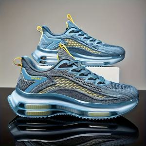 TEMU 남성용 스타일리시 통기성 캐주얼 스포츠 신발, 야외 활동, 스케이트보드 및 러닝용 듀얼 에어 쿠션