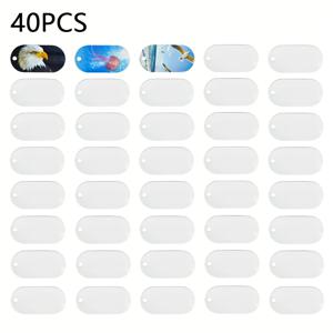 TEMU 40개 열전사 태그, 승화 알루미늄 플레이트, 키체인 및 애완동물 이름표 제작에 적합, 양면 열전사 가능