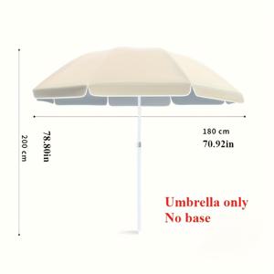 TEMU 1pc 야외 대 파라솔(베이스 없음)/1pc 베이스(우산 없음), 조절 가능한 높이, 야외 해변, 캠핑, 수영장, 마당, 해변, 발코니, 뒷마당, 정원, 테라스 바베큐, 수영장(우산만 또는 베이스만)|양산