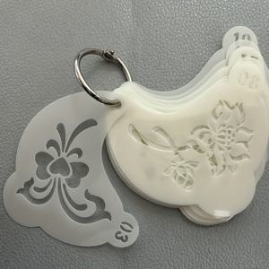 TEMU 20개 재사용 가능한 메이크업 스텐실, 속이 빈 패턴 - 플로럴, 축구, 거미줄, 하트 디자인, 파티 및 축제 페이스 아트에 적합