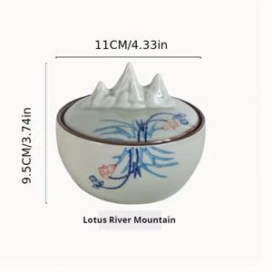 TEMU 뚜껑이 있는 핫팟 잉크스톤 서예 스페셜, 세라믹 보습 잉크 디스크, 건조하지 않는 잉크 브러시 잉크 잉크 씨 핫팟 잉크스톤