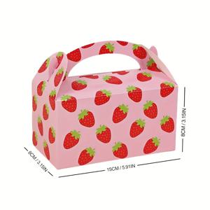 TEMU 그녀/그를 위한 선물 10개입 딸기 테마 파티 선물 상자 세트 (선물 태그 포함) - 레드 & 핑크 디자인, 생일, 결혼식, 축하 행사에 완벽한 이벤트 파티 용품 | 축제 분위기 | 종이 선물 상자, 딸기 파티 장식, 크리스마스, 할로윈