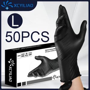 TEMU 20/50개입 풀아웃 니트릴 장갑 보관함, 텍스처, 더 두꺼운 디자인, 향상된 그립력, 기름 방지, 미끄럼 방지, 높은 탄성, 라텍스 프리, 비등급, 파우더 프리, 라텍스 프리