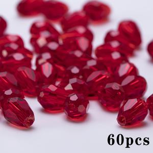 TEMU 50/60개 레드 유리 비즈 - 쥬얼리 만들기용 커팅된 물방울 스페이서 비즈, DIY 팔찌 목걸이 귀걸이, 크리스마스 선물 액세서리, 쥬얼리 제작용 유리 비즈, 커팅된 비즈 디자인, 광택 마감 비즈, 크리스마스에 가장 적합