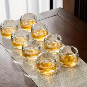 TEMU 6개/8개/10개 세트, 정교한 3.21온스 유리 티 컵 - 콩부차, 여름/겨울 음료 및 홈 데코에 완벽|텀블러