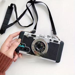 TEMU 휴대폰 케이스 - 휴대폰 케이스 - 휴대하기 쉬운 빈티지 3D 카메라 모양의 투인원 휴대폰 케이스 (탈착식 숄더 스트랩 포함). 고품질의 낙하 방지 기능을 제공하며 삼성 갤럭시 S25, S25 플러스, S25 울트라, S21, S22와 호환됩니다.