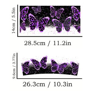 TEMU 2개/세트 나비 플로럴 디자인 UV DTF 포장, 프린팅 자체 접착 전사 용지 DTF 전사 용지, 40 Oz 유리 컵, 머그, 병, 학용품 등에 적합, 미술 및 공예, 미술 용품