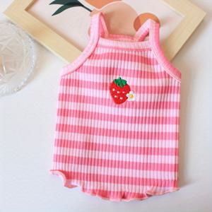 TEMU 반려견 고양이 여름 얇은 통기성 자수 조끼 비숑 포메라니안 테디 봄 여름 아동용 초슬림 편안한 반려동물 의류 귀여운 소형 조끼