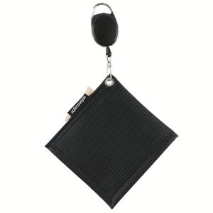 TEMU PU 직조 소재로 제작된 휴대용 골프 클리닝 타월. 벨트 부착을 위한 접이식 후크 및 드로스트링 디자인 특징. 볼 및 클럽 청소에 적합하며 골프 액세서리입니다.