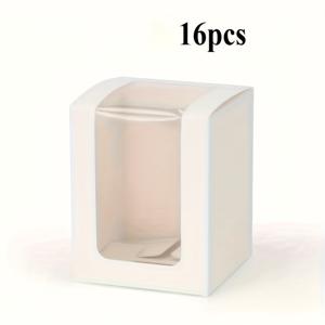 TEMU 그녀/남자를 위한 선물 세트, 투명 창이 있는 크라프트 종이 선물 상자 16개, 선물, 사탕, 피규어, 결혼식 및 졸업식에 적합