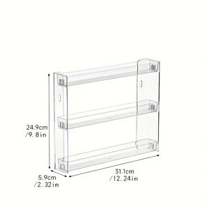 TEMU 1개 벽걸이 화장품 & 매니큐어 정리대 - 3단 분리형 투명 플라스틱 선반, 공간절약형 욕실 & 침실 수납랙, 휴대용 접착식 설계로 쉬운 설치, 욕실 정리용품, 세련된 마감, 향수, 연인을 위한 선물