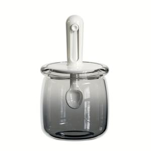 TEMU 1개/그라데이션 색상 디자인으로 가정용 확장형 조미료 병의 품질을 향상시키고, 주방 향신료 상자, 습기 방지 밀봉 보관을 위한 유리 향신료 병, 주방 향신료 용기, 창의적인 에센스 병, 소금 및 후추 쉐이커