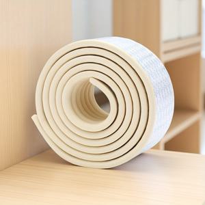 TEMU 16.6피트 폭 W자형 접착 불필요 설치 초넓은 소프트 고무 코너 가드, 가구 모서리 보호 스트립, 안전 폼 패딩