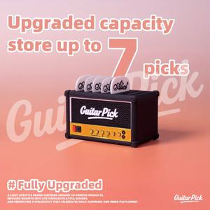 TEMU 기타 피크 보관 랙, 스피커 모양 피크 홀더, 기타, 베이스, 우쿨렐레 피크, 일렉트릭 기타 및 록 베이스 피크를 위한 음악 선물