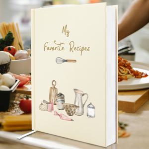 TEMU 고급 150페이지 요리책 - 고품질 미술 용지 커버 & 생생한 풀 컬러 인쇄 | 스프링 제본 빈 레시피 정리 | 음식 애호가를 위한 우아한 요리 선물