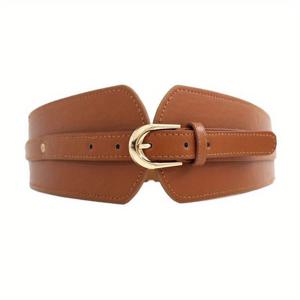 TEMU 여성용 탄성 허리 벨트, 장식 버클, 신축성 있는 디자인, 골드 클립 포함. 드레스, 셔츠, 캐주얼 웨어에 적합