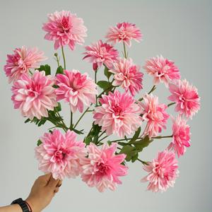 TEMU 리얼리스틱 인조 다리아 꽃다발 5개 세트 - 긴 줄기 대형 다리아 꽃 장식, 웨딩 센터피스, 홈 데코, 크리스마스, 발렌타인데이, 어머니날용 - 관리 필요 없는 인조 꽃