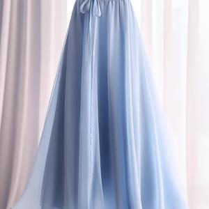 TEMU 우아하고 패셔너블한 다용도 A라인 스커트, 탄력 허리밴드와 신선한 디자인 - 개빈