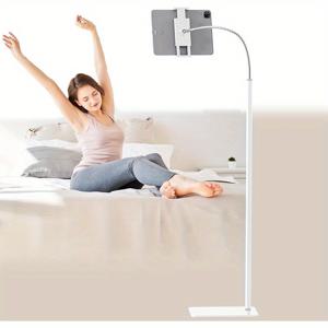 TEMU 조절 가능한 거위 목 태블릿 폰 스탠드 - 안정적인 금속 베이스, 스마트폰, 태블릿, 휴대폰 및 책 읽는 사람을 위한 인간 중심 디자인 - 휴대용 및 손이 없는 위치 지정, 태블릿 홀더 스탠드, 책 읽는 사람 액세서리, 현대 액세서리, 내구성 있는 구조|핸드폰거치대|휴대폰거치대