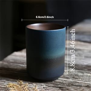 TEMU 일본 가마 소성 그라데이션 컬러 세라믹 머그컵 - 대형 커피 & 티컵, 누수 방지 일본 가마 소성 세라믹 용기, 사무실, 레스토랑용 - 손세척 전용 (커피, 차, 수프, 면류에 적합)