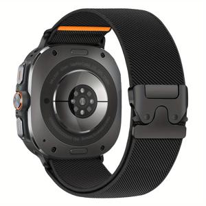 TEMU 삼성 울트라/2 호환 밴드, 47mm 낙하산 나일론 스트랩 조절 가능한 확장 버클 - 남녀 공용 소프트 스트레치 스포츠 손목밴드, 2024/2025 스마트워치 액세서리용 헤비듀티