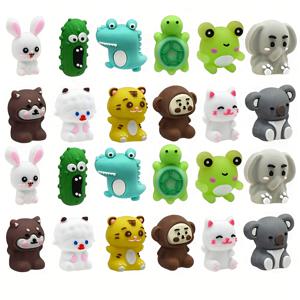 TEMU 24개입, 부드러운 플라스틱, 귀여운 작은 동물 포컬 펜 비즈 세트, 호랑이와 거북이 모양 포컬 펜 비즈 세트, 주얼리 만들기 DIY 팔찌 목걸이 창의적인 키체인 가방 체인 핸드메이드 공예 소품 액세서리 파티 선물, 펜 미포함