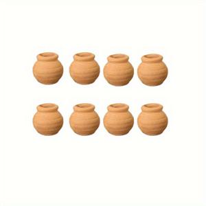TEMU 수경 잎 모종 증식용 초소형 엄지 사이즈 화분 8개 세트, 도자기 재질. 이 둥근 세라믹 화분은 향수를 불러일으키며, 장난기 넘치는 주방 장식에 완벽합니다.