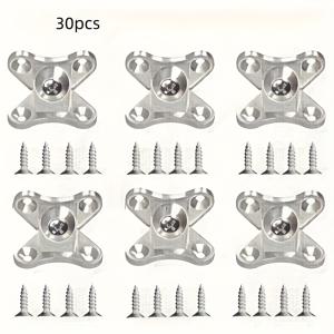 TEMU 30개 아연 합금 윙 앵글 브라켓, 나무 보드 코너 커넥터, 분리형 가스셋 브라켓 (나사 포함) - 목공, 가구, 서랍, 캐비닛 및 옷장용 지지대, 홈 데코레이션에 적합한 가구 하드웨어