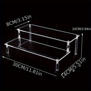 TEMU 1개 세련된 아크릴 사다리 스탠드 투명 사다리 선반, 피규어 전시대, 수제 애니메이션 모델 보관 전시대, 향수, 화장품, 보석 및 공예품 전시대