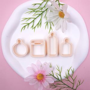 TEMU 4개 세트 폴리머 클레이 커터 - 미니멀 플래터 디자인 몰드, DIY 주얼리용 고정밀 커팅 몰드, 재사용 가능, 클레이 커터 및 커팅 몰드