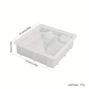 TEMU 테라스형 다육식물 실리콘 몰드, DIY 에폭시 레진 주조용, 세척 쉬움, 재사용 가능, 공예품 및 가구 장식, 플라스터 캔들 몰드, 초록 식물 화분, 수공예 애호가에게 완벽한 제품