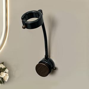 TEMU 핸즈프리 헤어드라이어 홀더, 흡착식 벽걸이 설치, 360° 조절 가능 핸즈프리 헤어드라이어 거치대, 코드 보관 기능, 무드릴링 벽걸이형, 욕실 및 다양한 공간용, 욕실 액세서리 - 헤어드라이어 랙